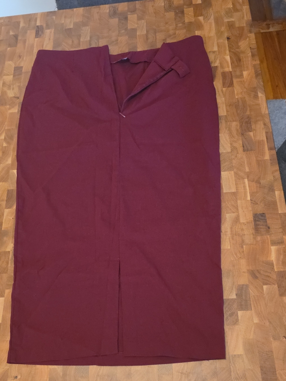 ASOS Tall Wine Pencil Skirt with Front Slit